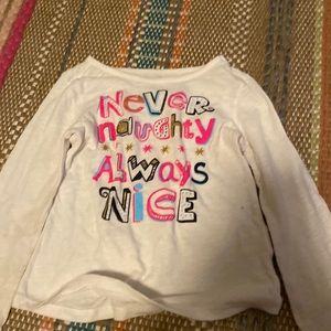 4T white long sleeve